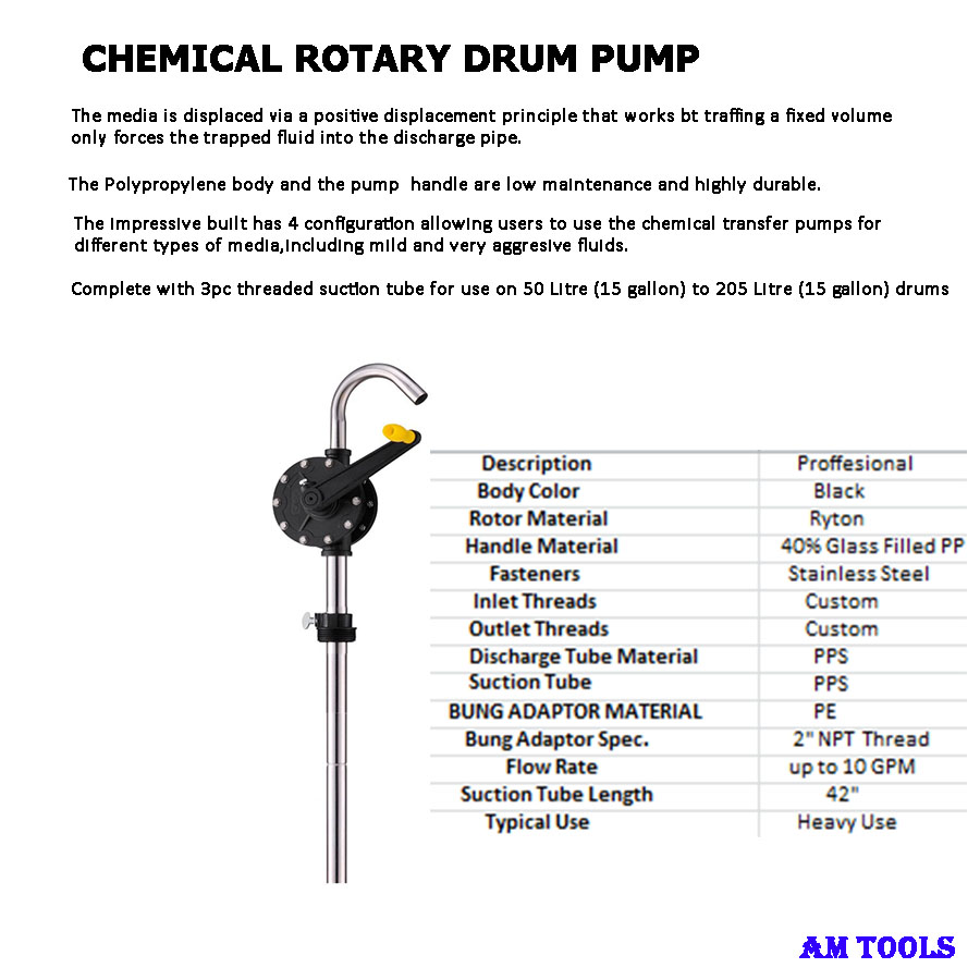 Rotary Drum Pump for Chemical Drum Pump Manual Fuel Dispenser Gasoline