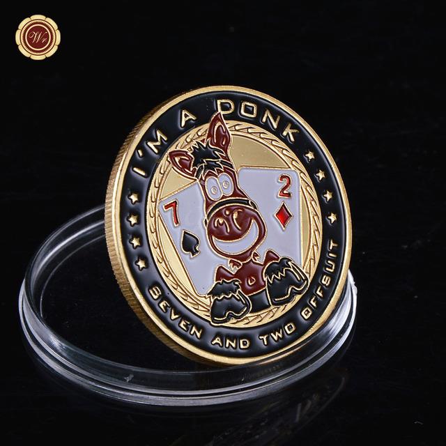 WR Casino Las Vegas Poker Chips Gold Coins Collectibles with Coin Holder  Challenge Coin Souvenirs Original Gifts Dropshipping