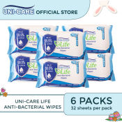 Uni-Care Life Anti-Bacterial Wipes 32's Pack of 6
