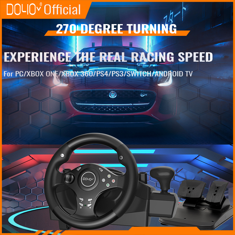 DOYO 270 Degree Motor Vibration Driving Gaming Racing Wheel with ...