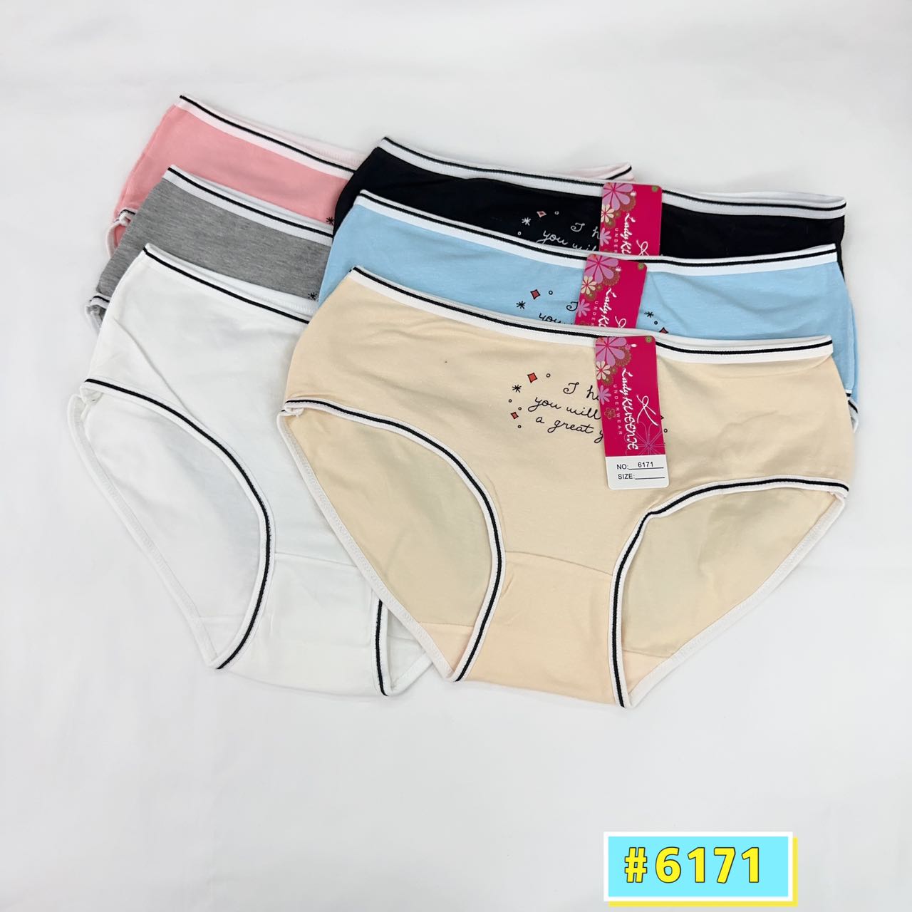 Ladies Plain Bikini Panty 3pcs/set Ladies Bikini Cotton Panty for  Women#7766