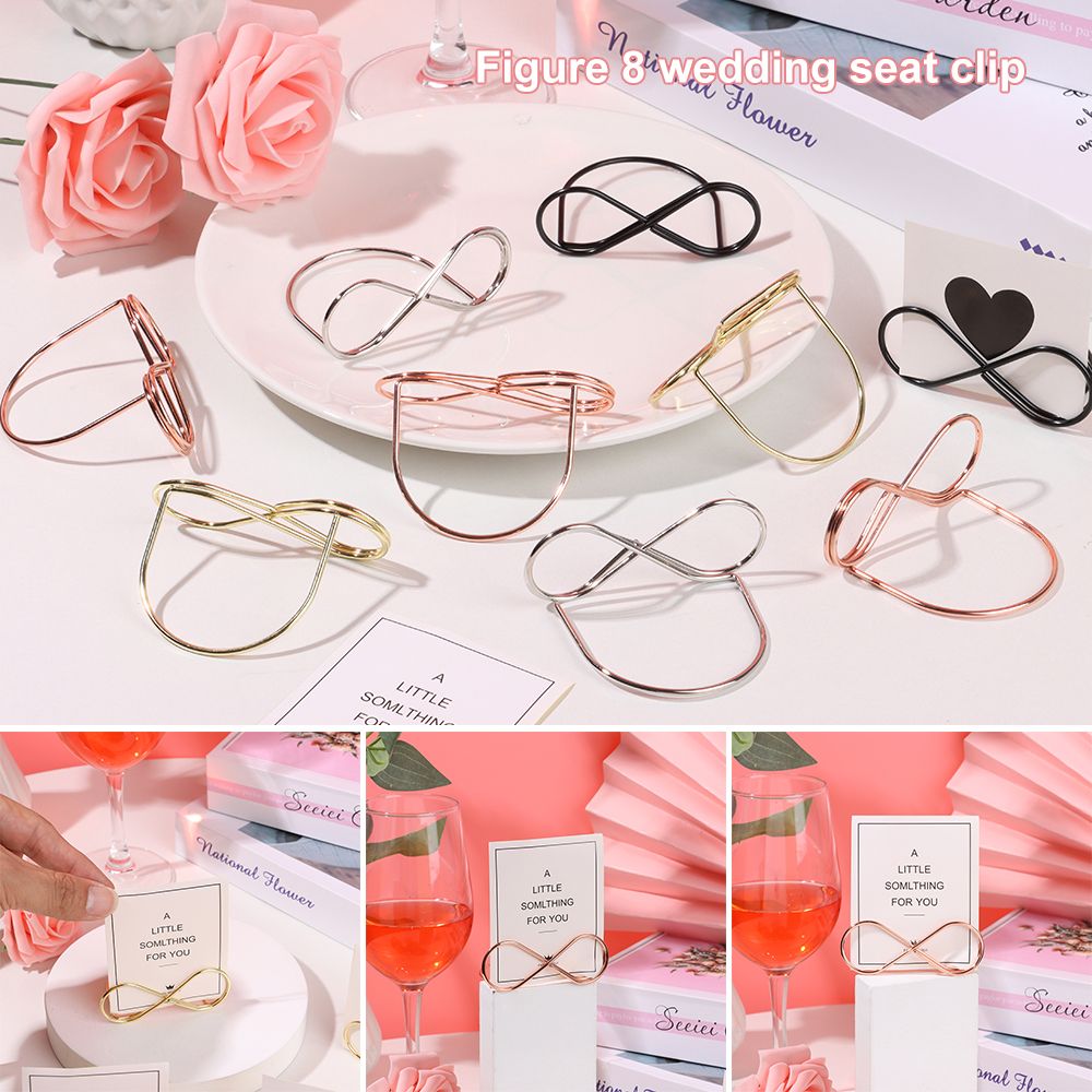 QEESHE5533753 1PCS Fashion Paper Clamp Party Picture Cards Display Stand Wedding Supplies Clamps Stand Place Card Table Numbers Holder Photos Clips