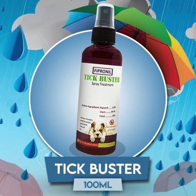 Tick Buster (anti garapata, pulgas, at kuto) Fipronil Pet Spray Treatment 100 mL for dogs and cats, anti ticks, fleas, and lice