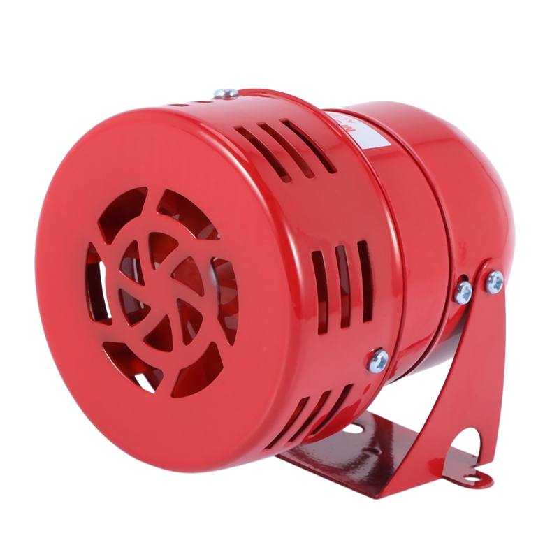 Ac 220v Red Metal Motor Driven Air Raid Siren Horn Alarm Jusumall