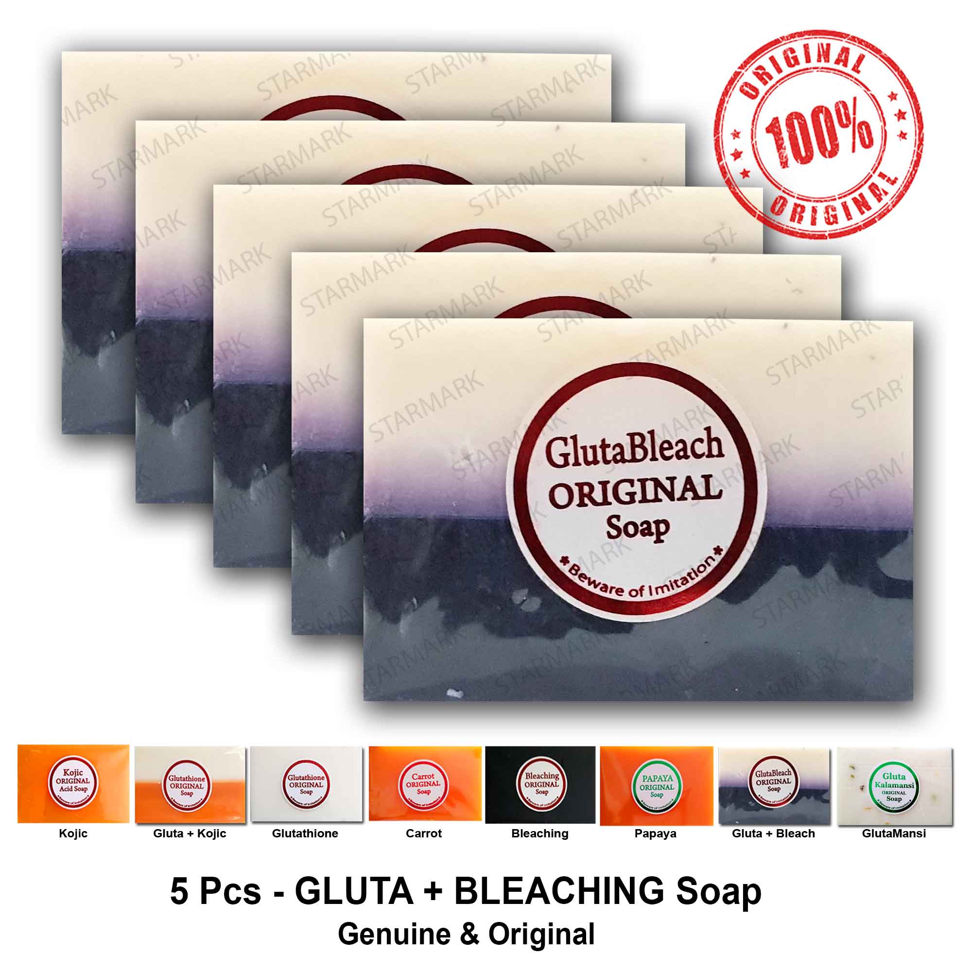 Glutathione Soap plus Bleaching Soap Soaps WHITE AND BLACK Original
