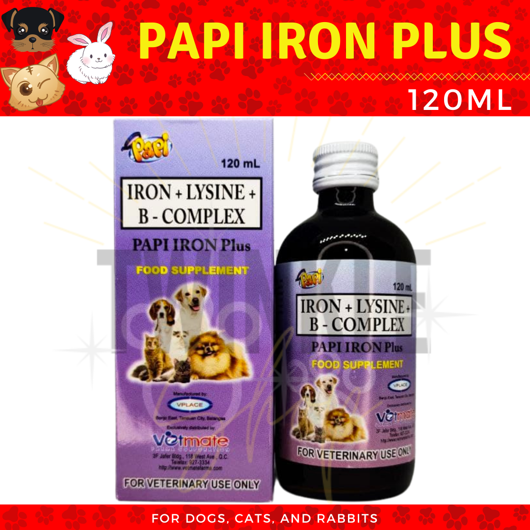 Papi Iron Plus B-Complex for dogs and cats ♥ 120ml ♥ | Lazada PH