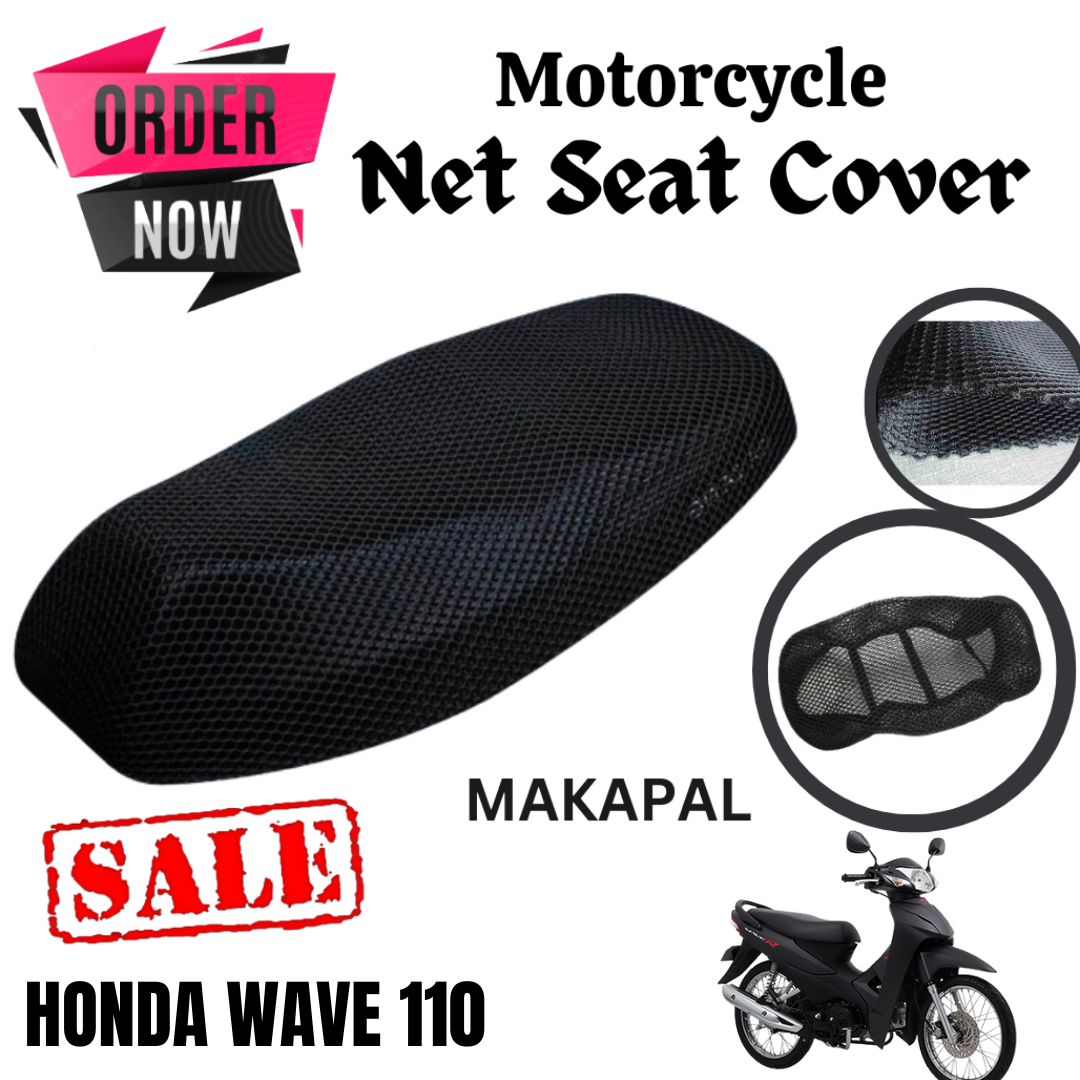 Non-Slip Seat Cover For Honda Navi 110 Motorcycle - Black PVC Protective Cover