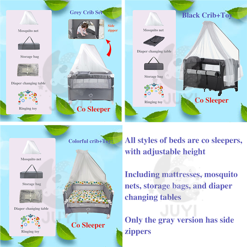 Folding Crib For Baby Height Adjustable Rocking Baby Crib Splicing Baby