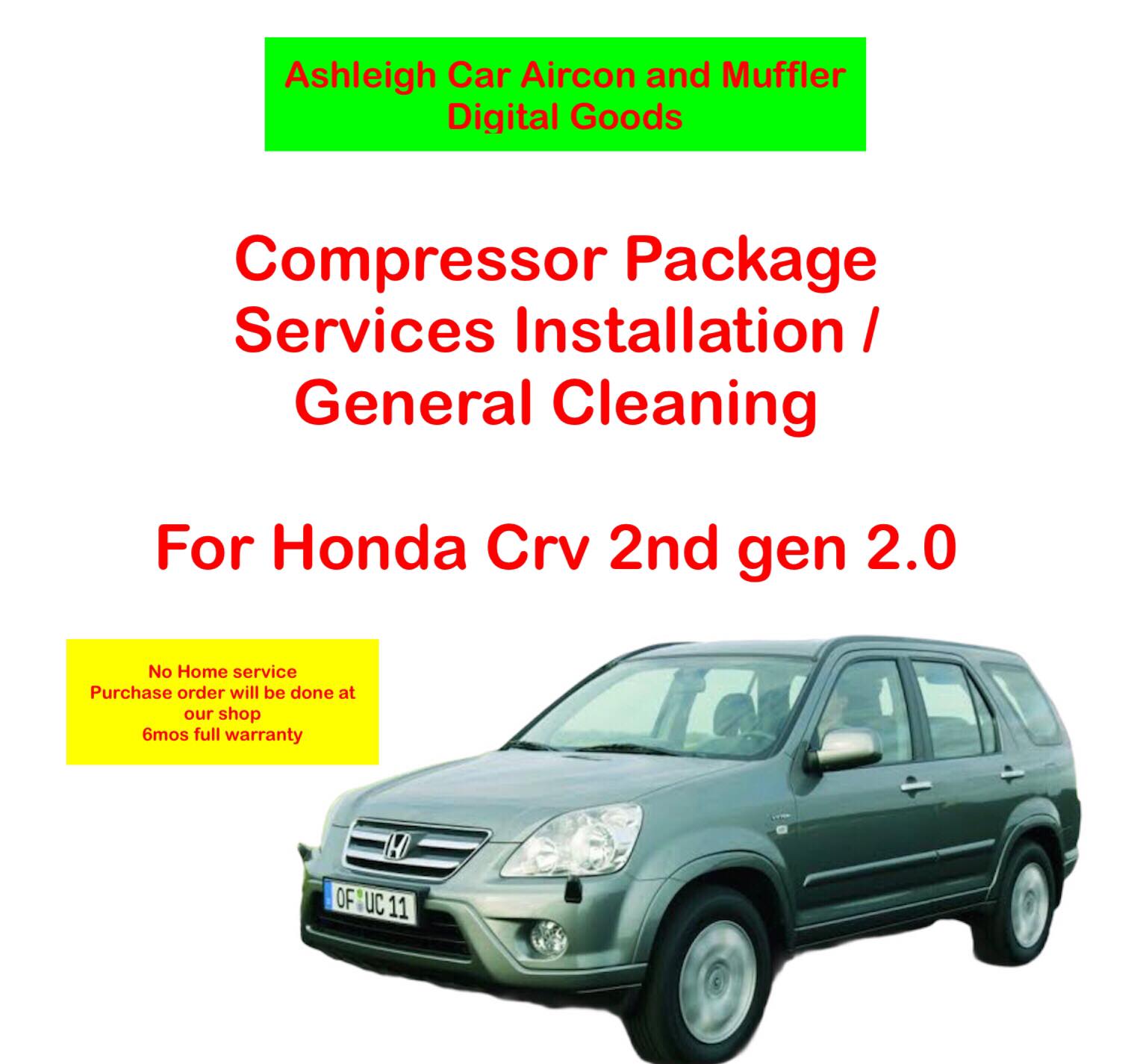 Honda CRV 2nd Gen 2002-2006 Compressor Package Services 
