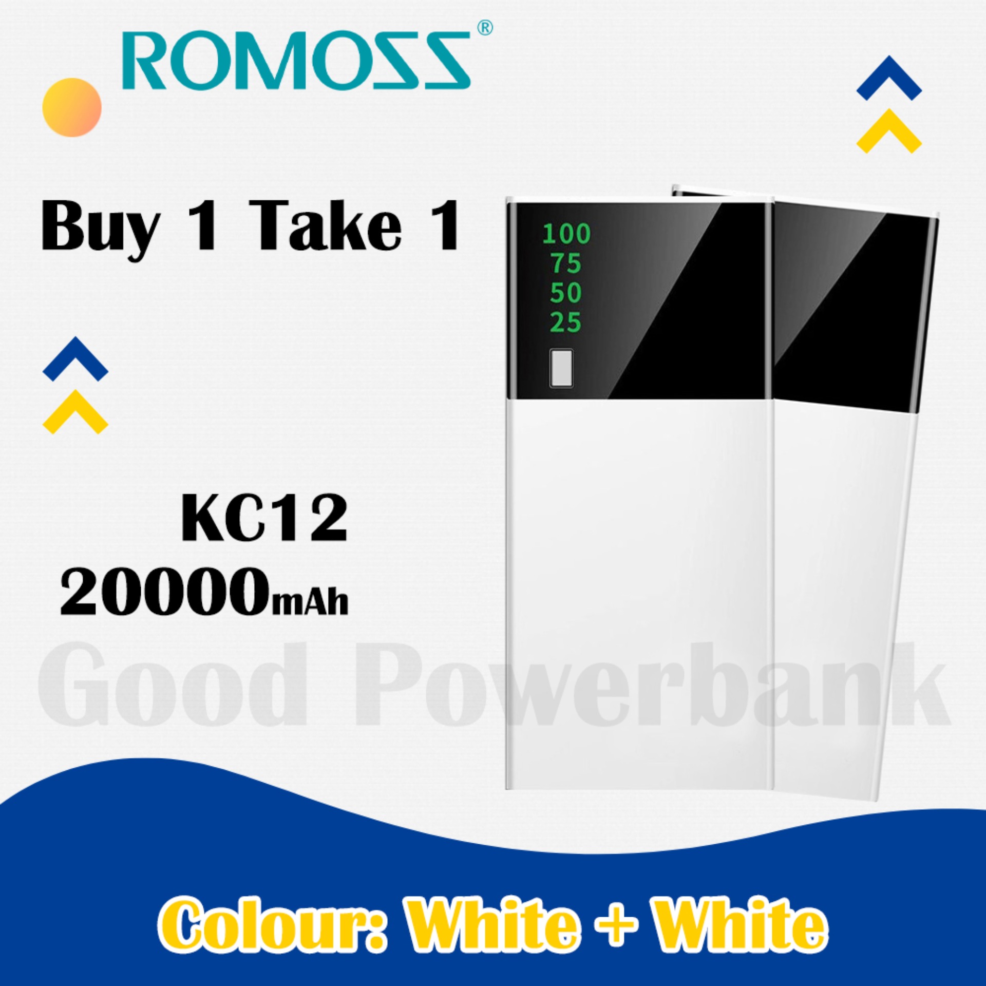 BUY TAKE Romoss KC12 20000mAh Power Bank cod led powerbank