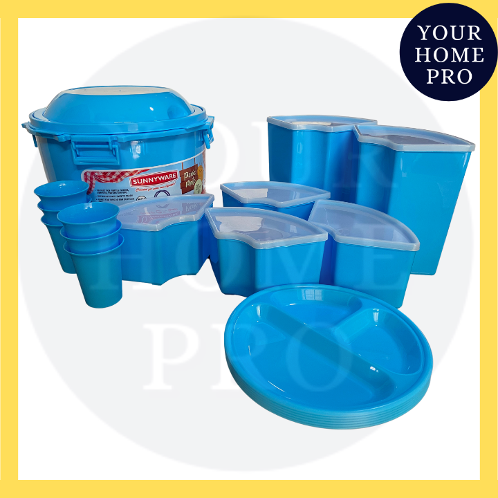 Sunnyware 20pcs Picnic Set, Camping, Vacation, Outdoors Food Storage