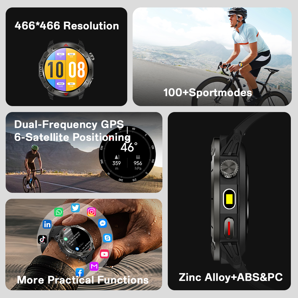 Aolon Tetra S3 Sports Watch for Men Anti-scratch Smart Watch for