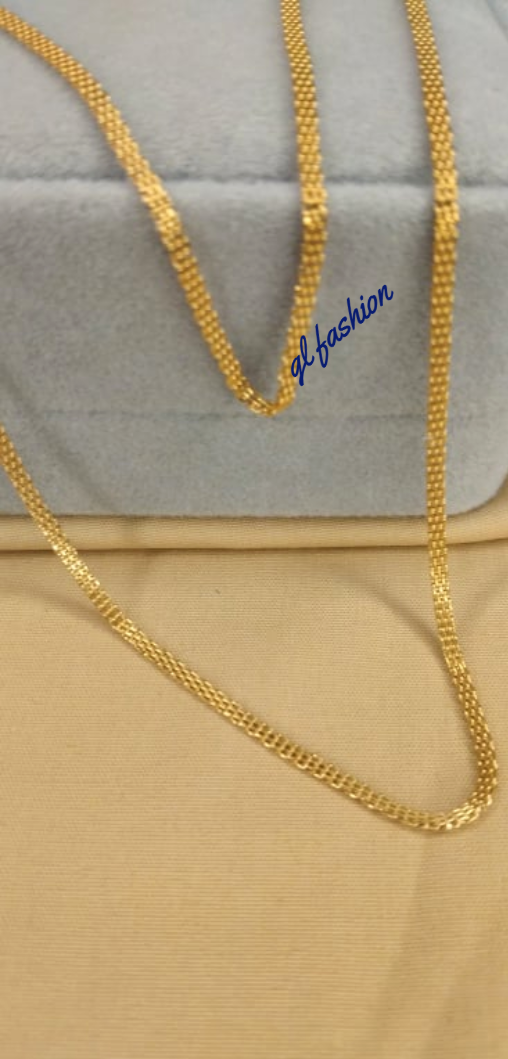 FLAT MESH CHAIN NECKLACE 18INC 