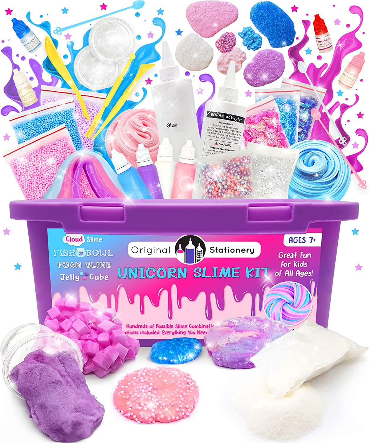 GirlZone Rainbow Candy DIY Slime Kit, Everything in One Egg to Make Rainbow  Slime, Fluffy Cloud Slime, Clear Butter Slime and More, Great Gift Idea