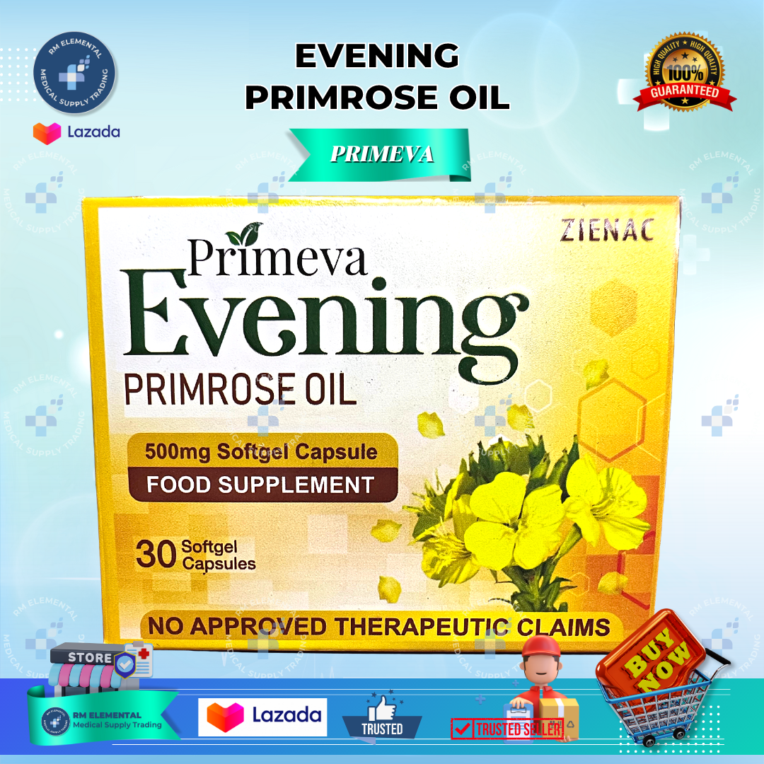 Primeva (Evening Primrose Oil 500mg) 30 softgel Capsules Lazada PH