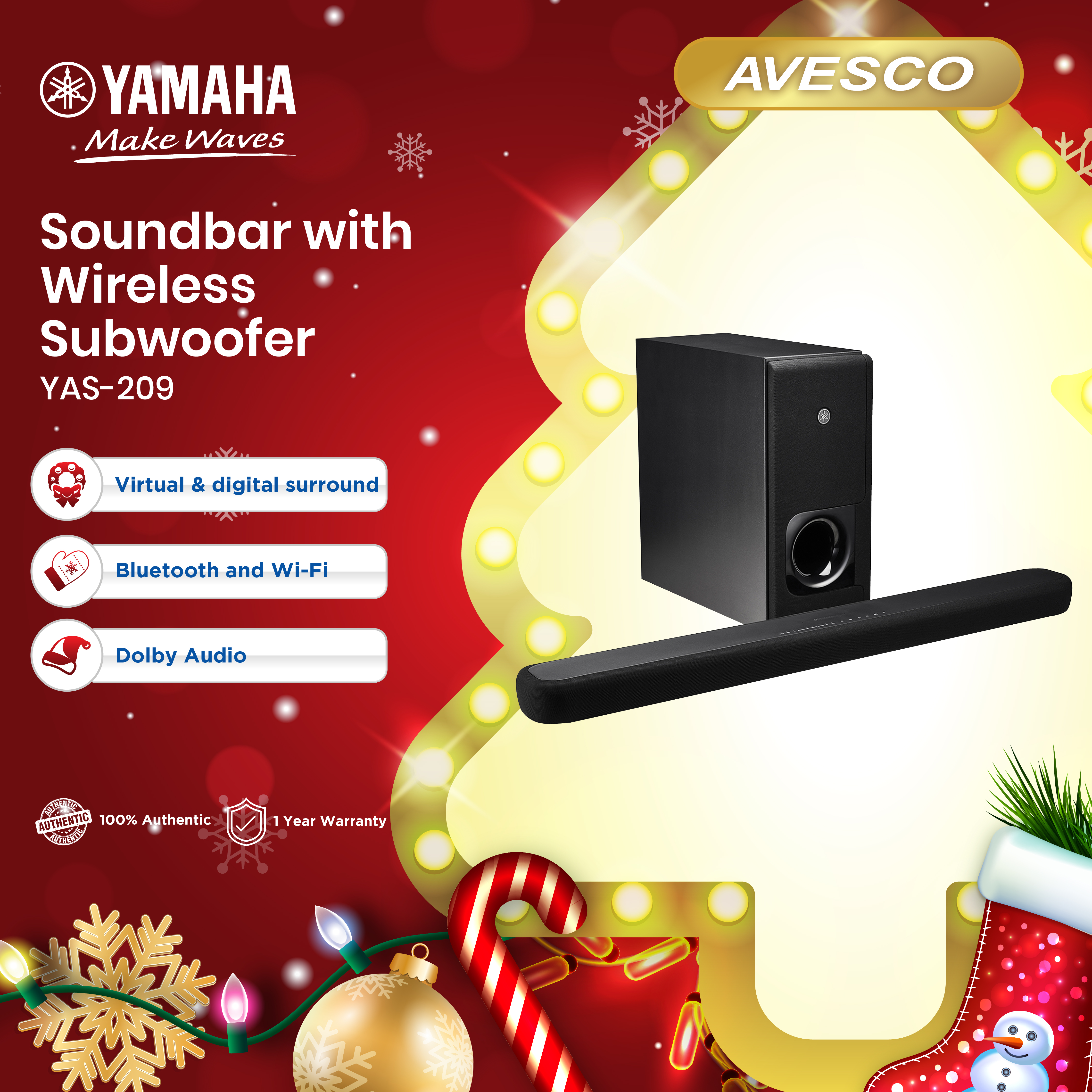 ヤマハ サウンドバー YAS-209 アレクサ Bluetooth スピーカー 新品・未