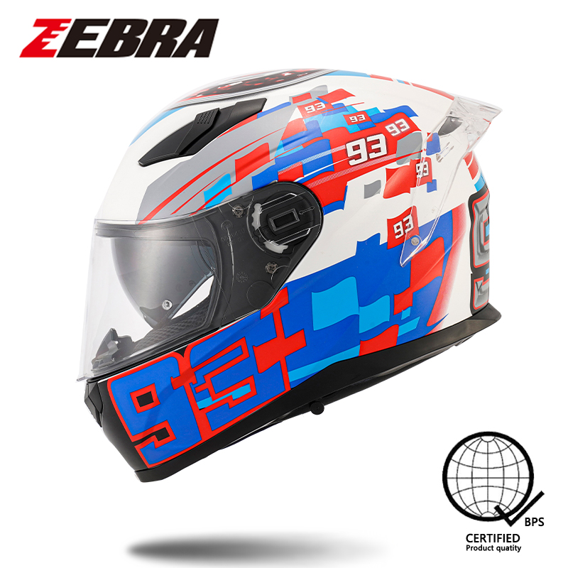 ZEBRA 763pro motorcycle full face helmet original dual visor