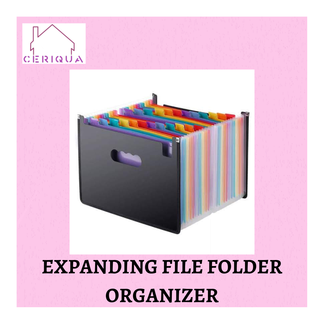 24 Pockets Document File Folder Organizer Expanding File Folder Rainbow