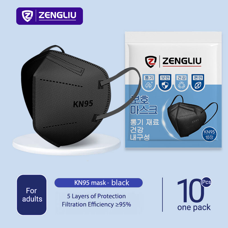 Kn95 Face Mask Original 50 Pcs Fda 5PLY Approved Black 100Pcs Washable
