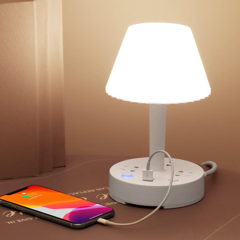 Modes Study Night Desk Lamp Table with Universal Power Socket