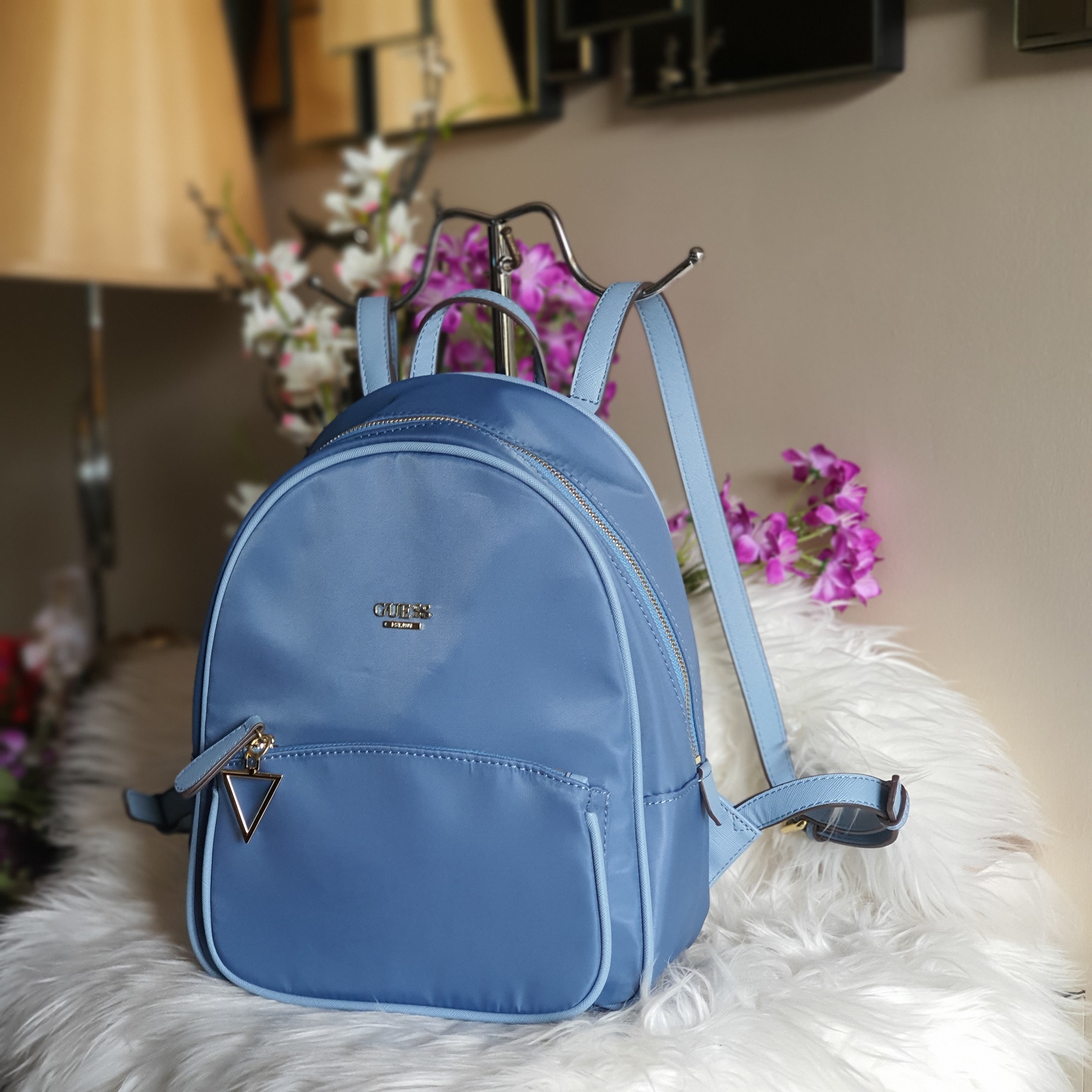 Guess blue outlet backpack