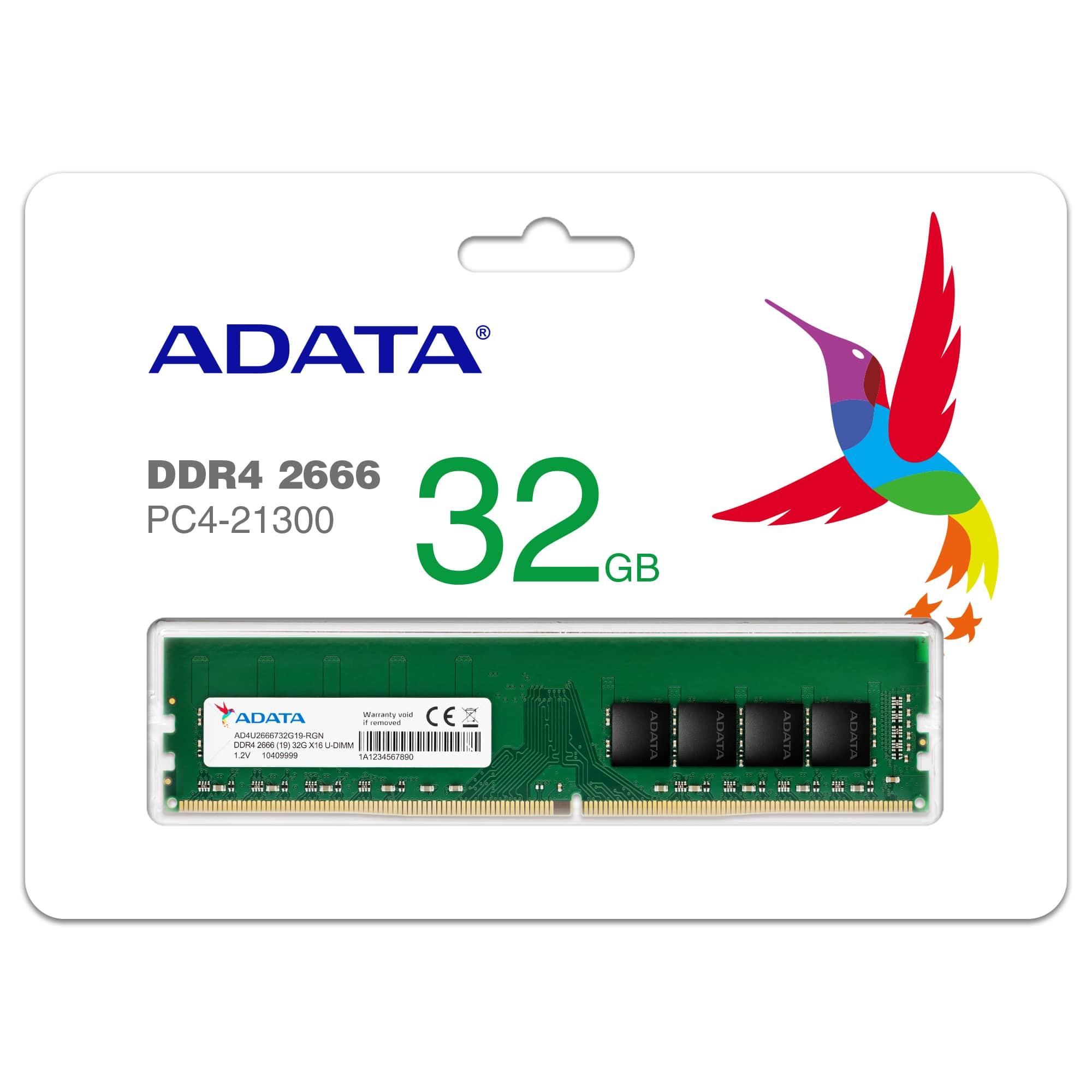 ＡＤＡＴＡ Ｔｅｃｈｎｏｌｏｇｙ Premier AD4U2666732G19-D メモリモジュール U-DIMM 288ピン 2枚組 DDR4  取り寄せ商品 32GB 2666