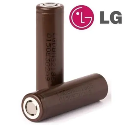 LG Choco HG2 18650 3.7v 3000mAh 20A High Drain Flat Top Smok Rechargeable Battery for E-Cigarette,Vape set of 2