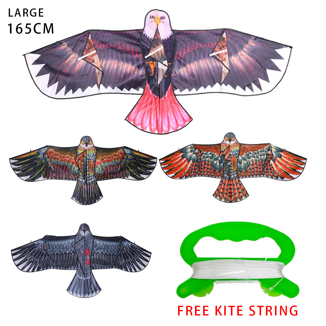 Heim】1PCS Eagle Kite 1.1mx50cm Novelty Animal Kites with Free 30M Kite Line  Outdoor Beach Garden Sport Games Mga Saranggola Random Color