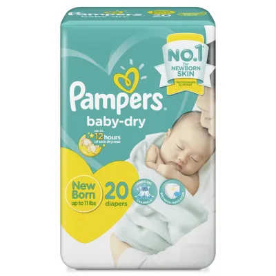 Pampers Baby Dry Tape New Born 20s