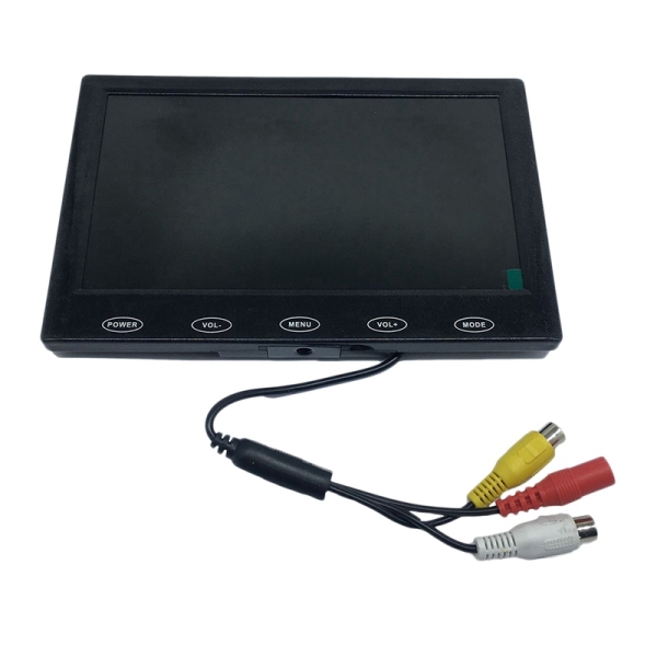 7-Inch TFT LCD Monitor Color TFT LCD 800X480 DC 12V Monitor Video+AV Cable DVD VCR for Car Home Wall Display
