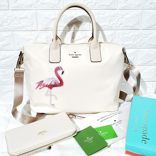 .E . Lyla Flamingo Print Bag - Beige | Lazada PH