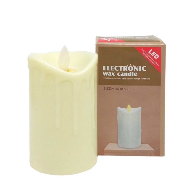 Candle Flameless Swinging Electronic Candle With LED Tealight Waving ...