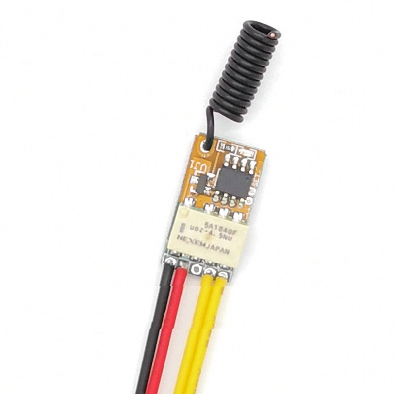 Push Button Saving Mini Relay Contact Receiver RF Wireless Switches Receiver DC3.7V-12V 433Mhz Smart Home Small Tiny Remote Switches