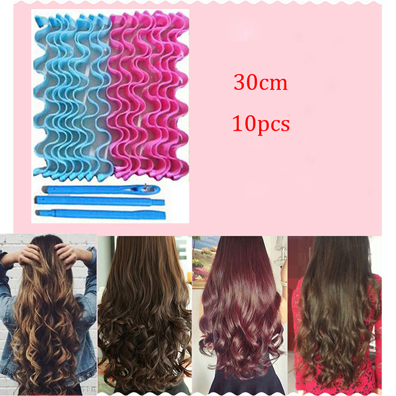 10 Chiếc Dụng Cụ Uốn Tóc Ma Thuật Sóng Nước Q & R Dụng Cụ Uốn Tóc Xoắn Ốc Tận Dụng 30Cm