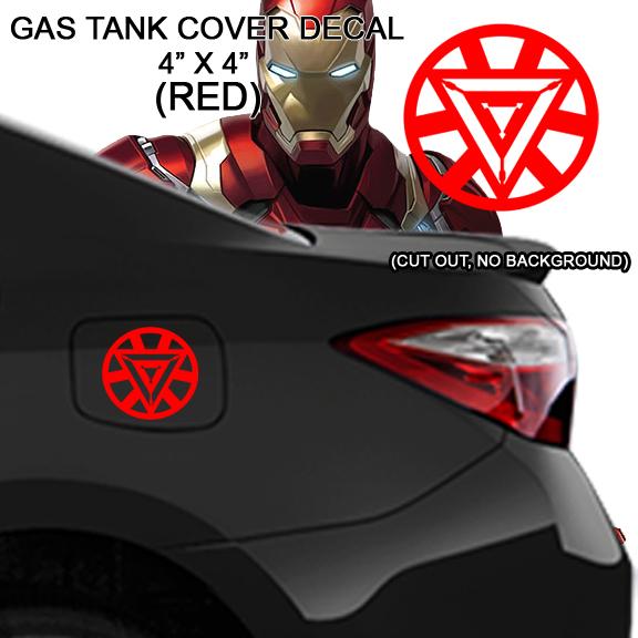 Gas Tank Cover Decal Car Sticker IRNMN Heart Sticker Decal RED