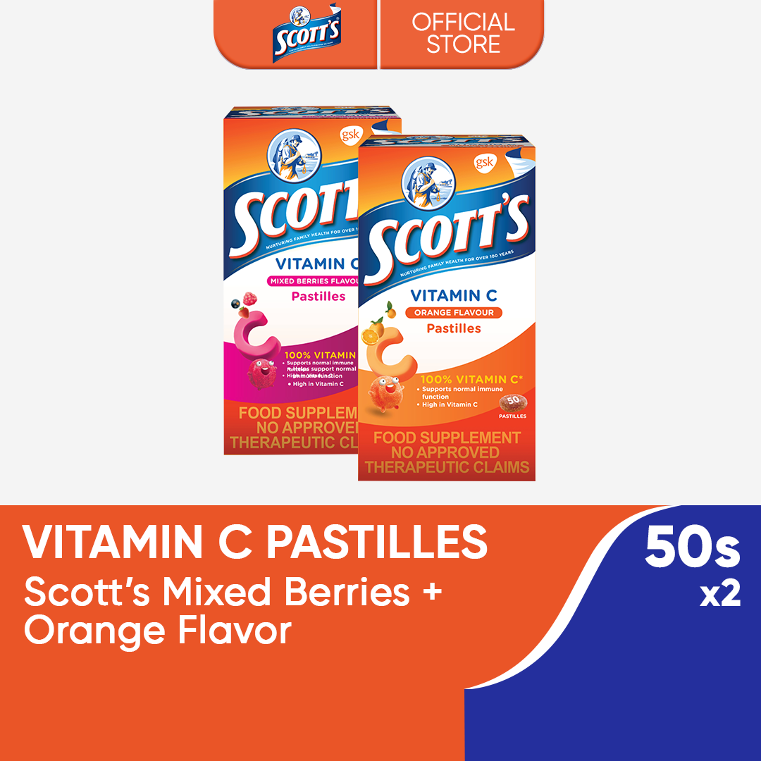 [Back to School] Scott's Vitamin C Pastilles Orange and Mixed Berries