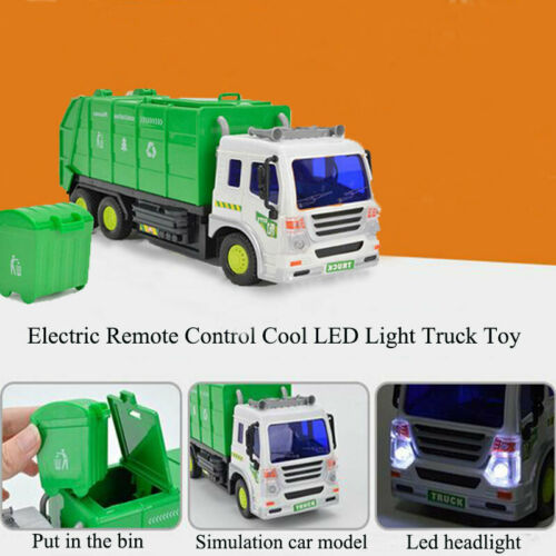 Rc Garbage Rubbish Waste Truck Toy Car Kids Remote Control Transport