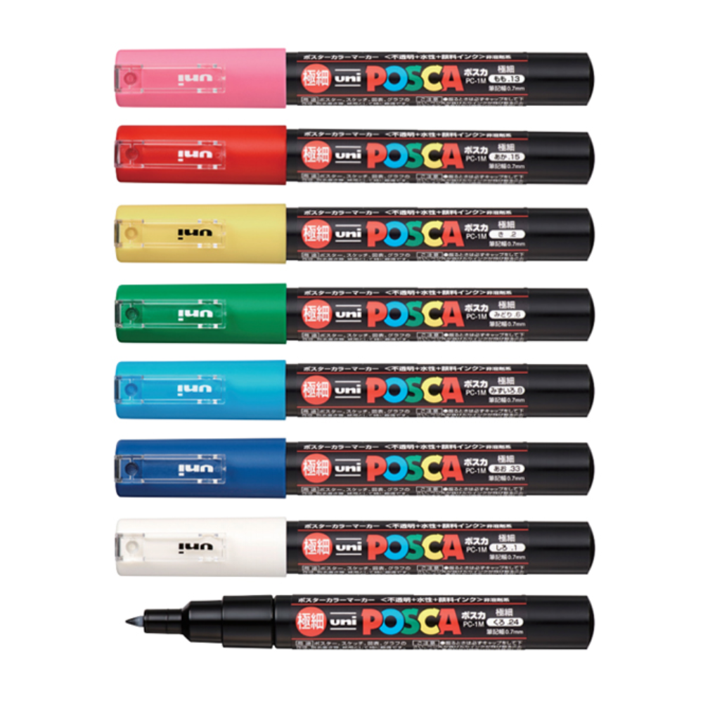 Posca set 8 negros