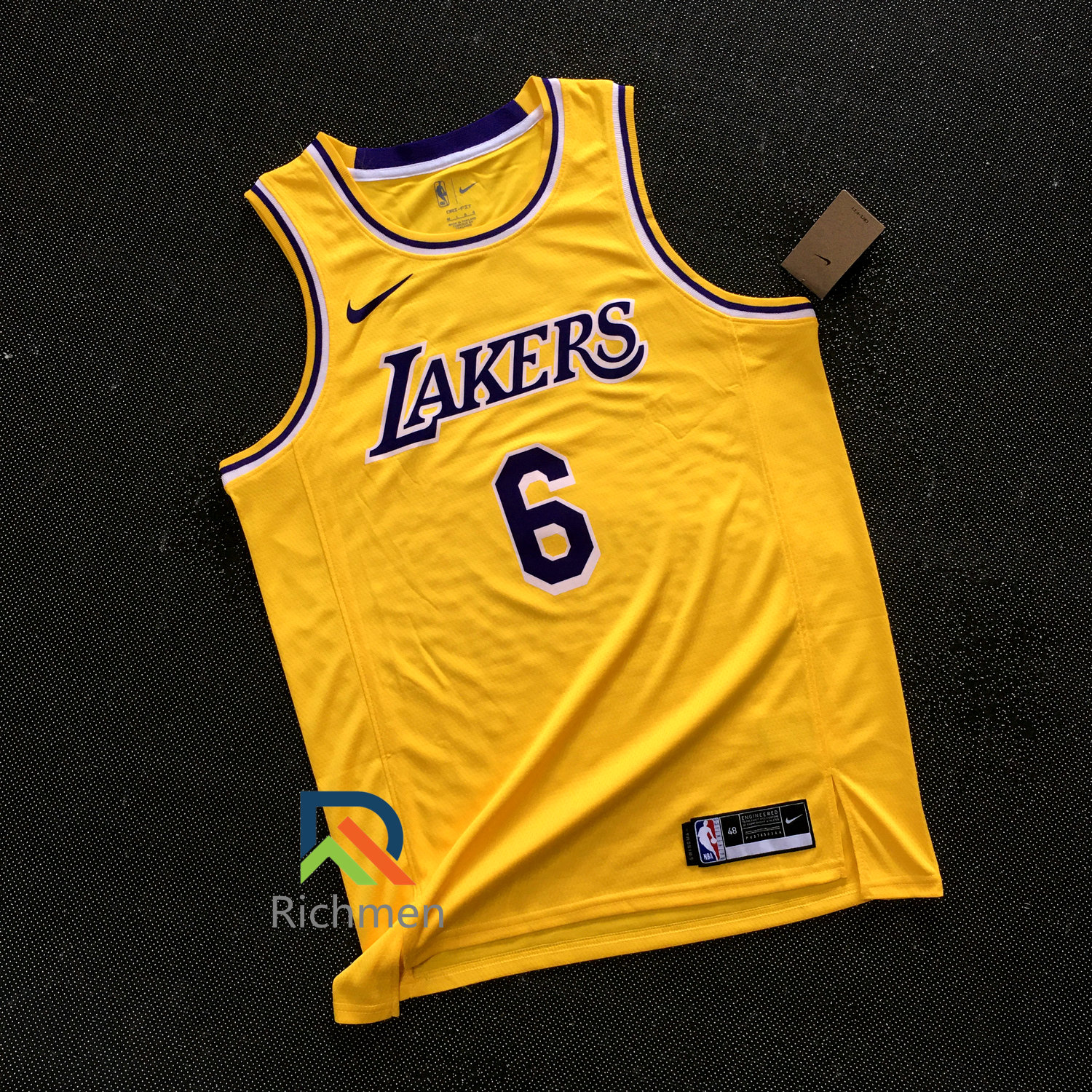 Lebron James Yellow Icon Edition Lakers Jersey Size Medium With