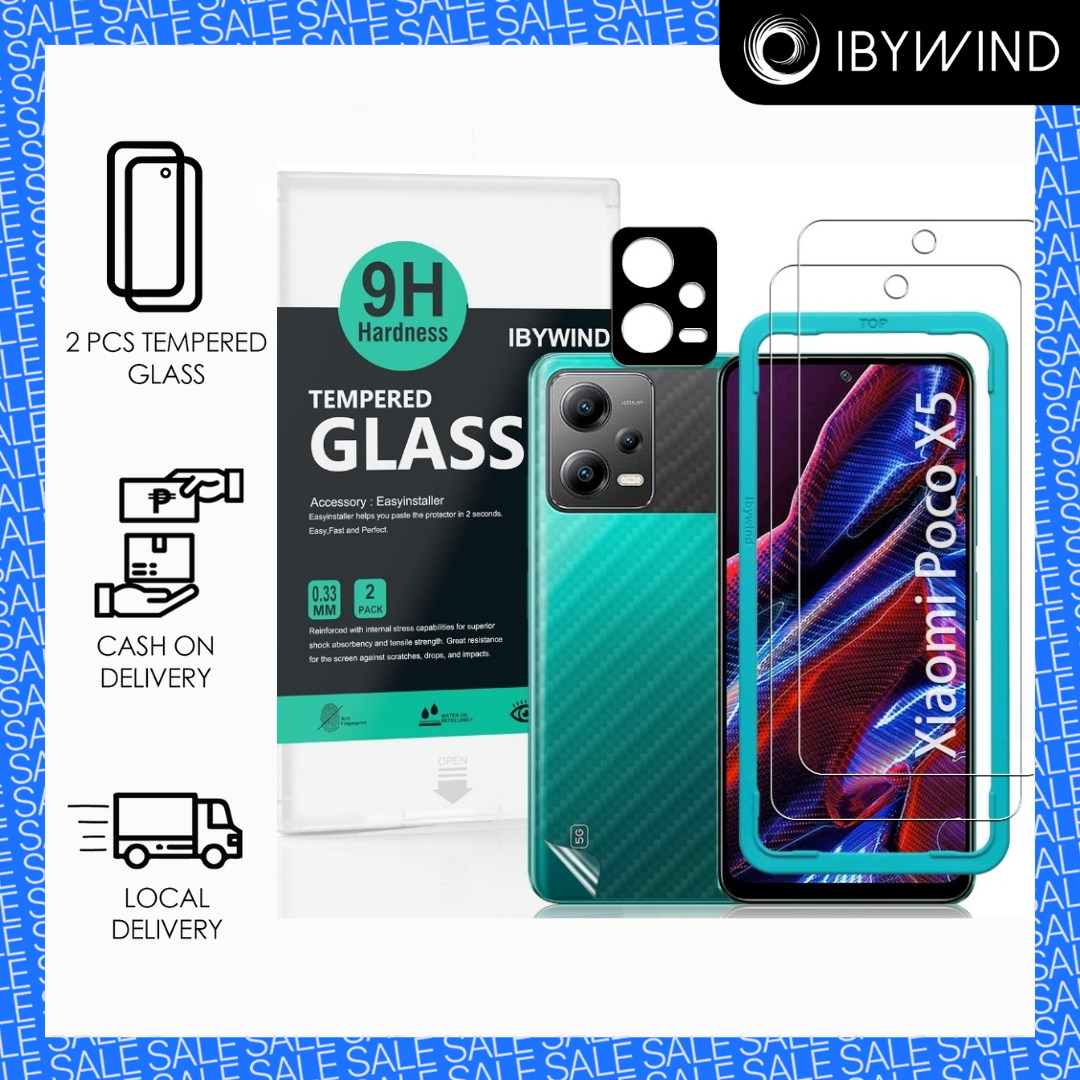 Ibywind Screen Protector For Redmi Note 10 Pro 4G (6.67 Inches) with 2Pcs  Tempered Glass,1Pc Camera Lens Protector,1Pc Backing Carbon Fiber Film