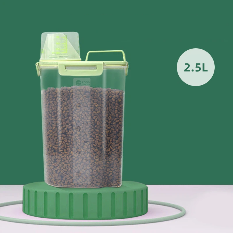 Dog Food Air Tight Container with Measuring Cup Pet Cat Storage Pet Food Container Lazada PH