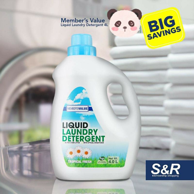 Member's Value Liquid Laundry Detergent Tropical Fresh 4L Lazada PH