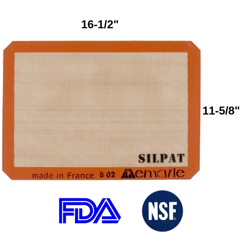 Silpat Premium Non-Stick Silicone Baking Mat, Half Sheet Size, 11