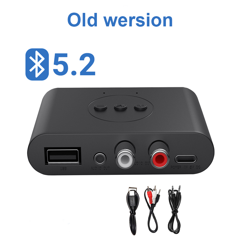 USB Bluetooth 5.2 Audio Receiver NFC U Disk RCA 3.5mm AUX Car Kit
