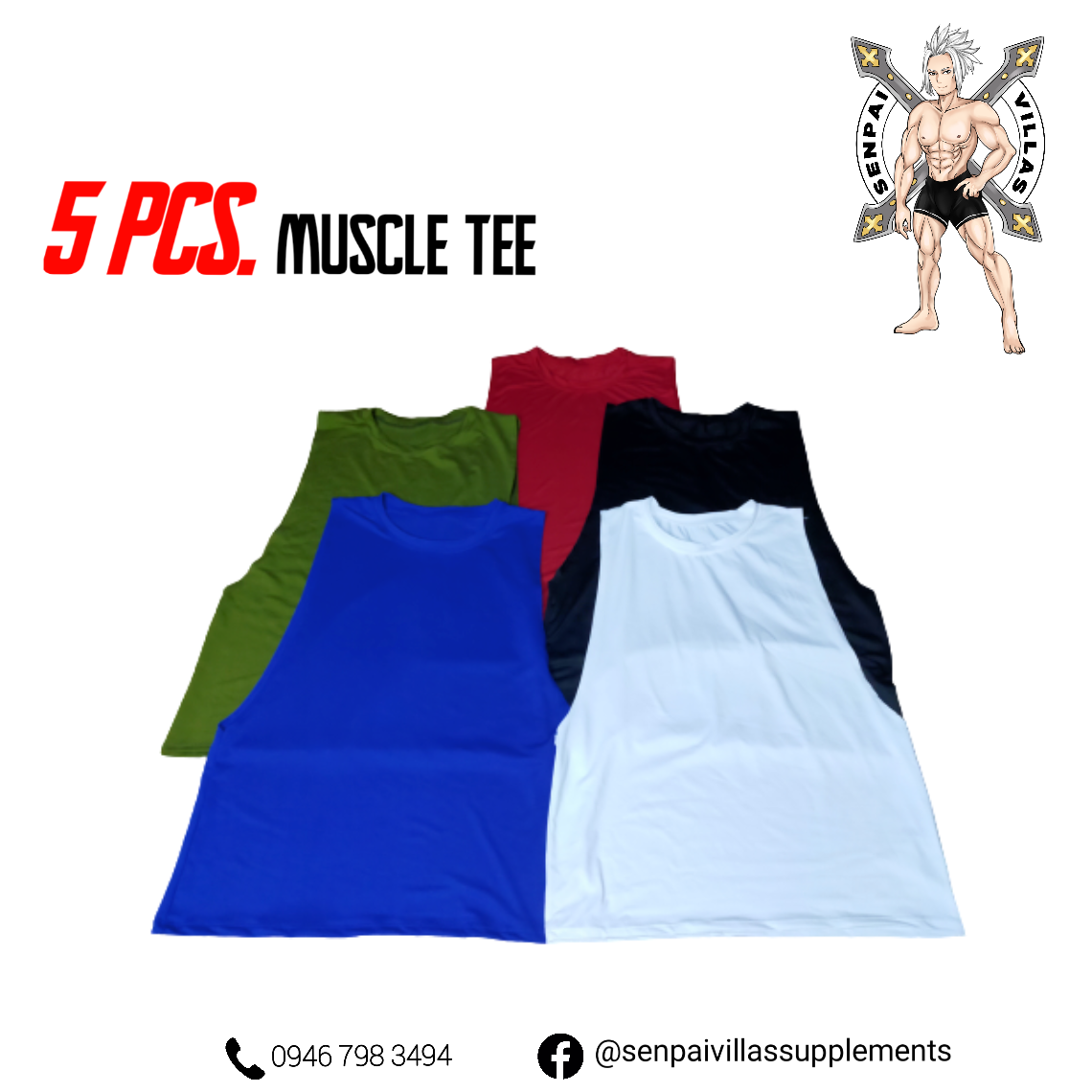 5 PIECES MUSCLE TEE LOW CUT GYM WEAR Lazada PH 5-pieces-muscle-tee-low-cut-gym-wear-lazada-ph