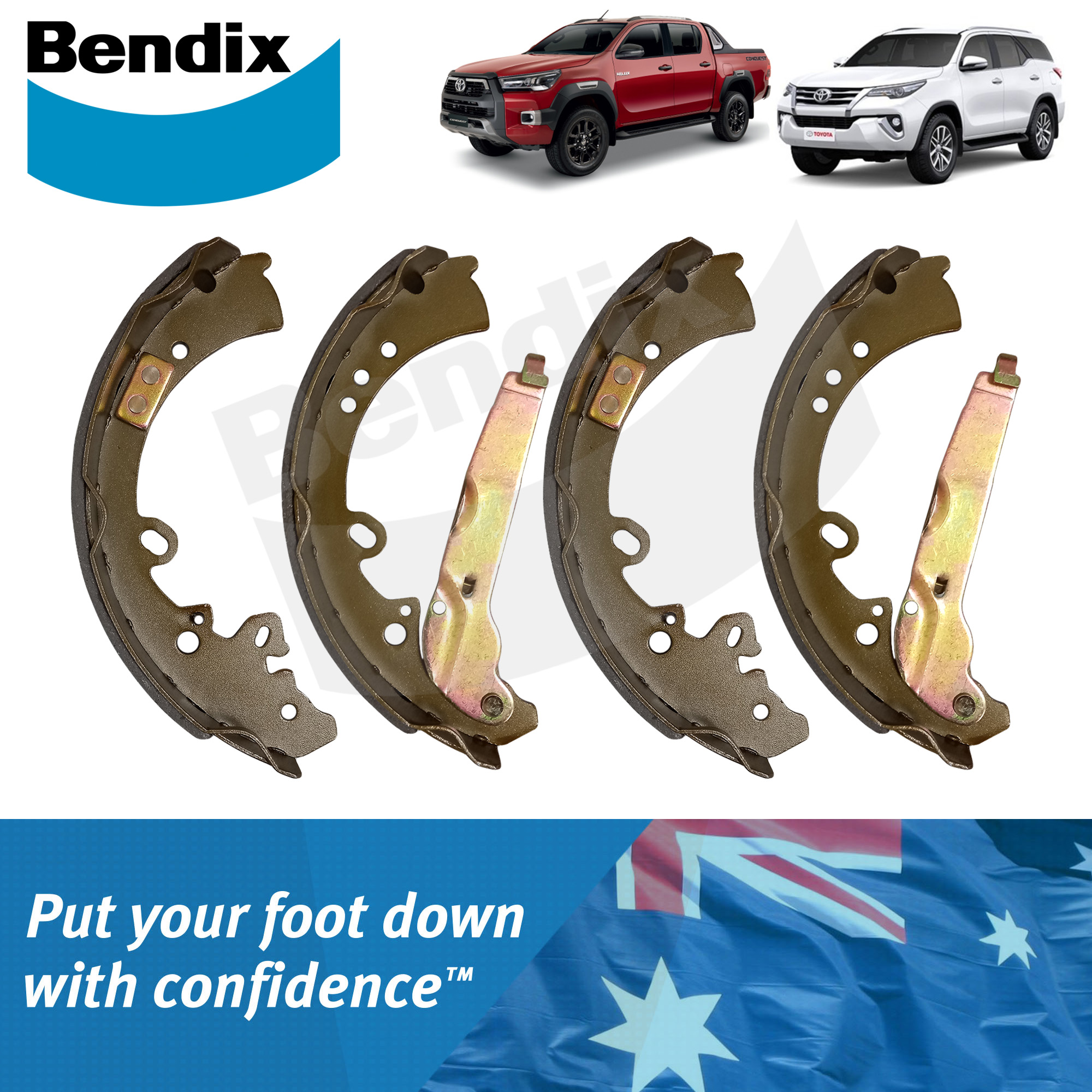 Bendix Brake Shoe BS5008 Set for Toyota Fortuner and HiLux 20162021