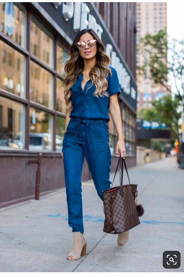 soft denim jumpsuit