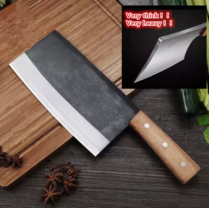 Super Heavy Duty Butcher Cleaver Knife 7 Inches High Carbon Metal