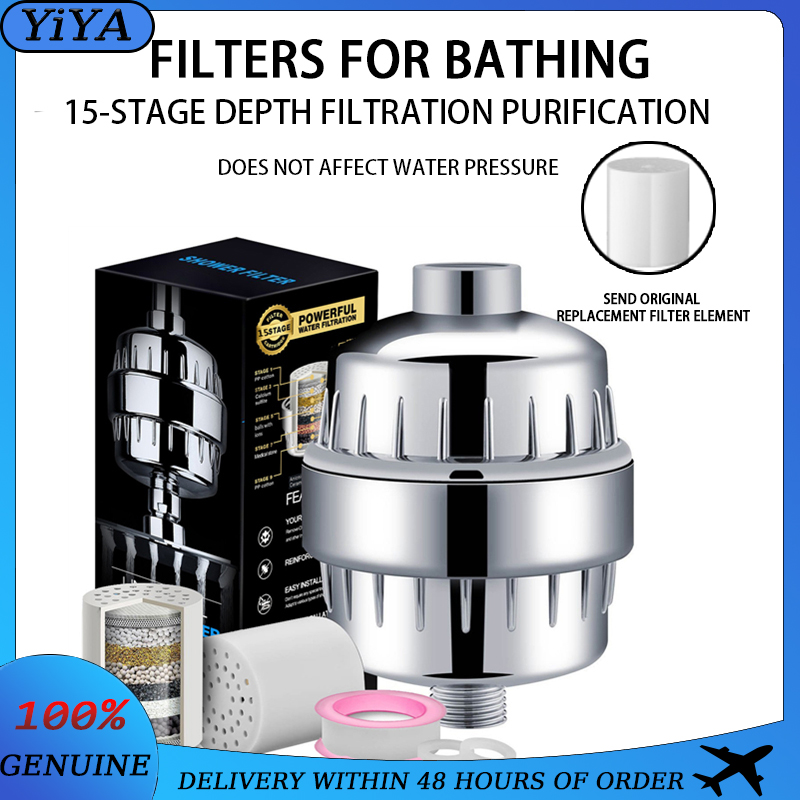 Shower Water Filter Remove Chlorine Heavy Metals Filtered Showers Head