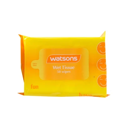 Watsons Wet Tissue Yellow 50 sheets